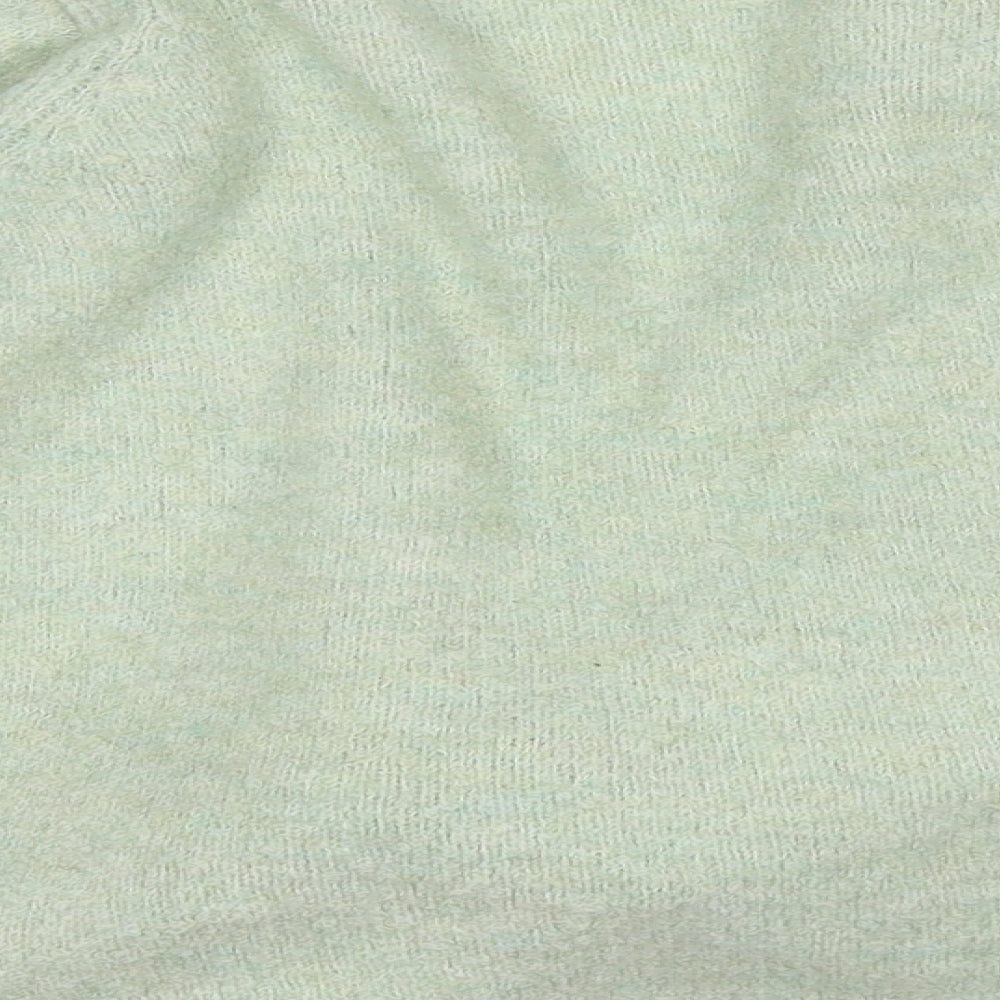 ASOS Womens Green V-Neck  Acrylic Wrap Jumper Size 10