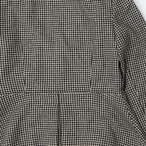 Alex&Co Womens Beige Houndstooth Wool Jacket Blazer Size 10