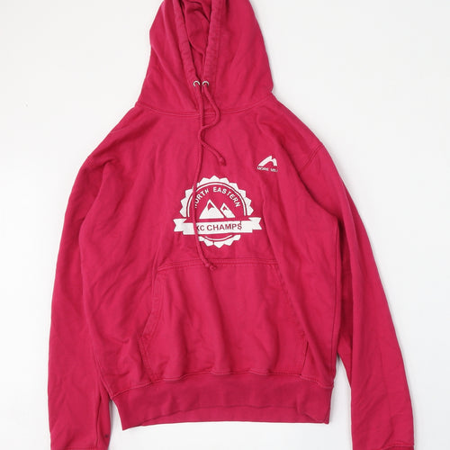 More Mile Womens Pink  Cotton Pullover Hoodie Size XS