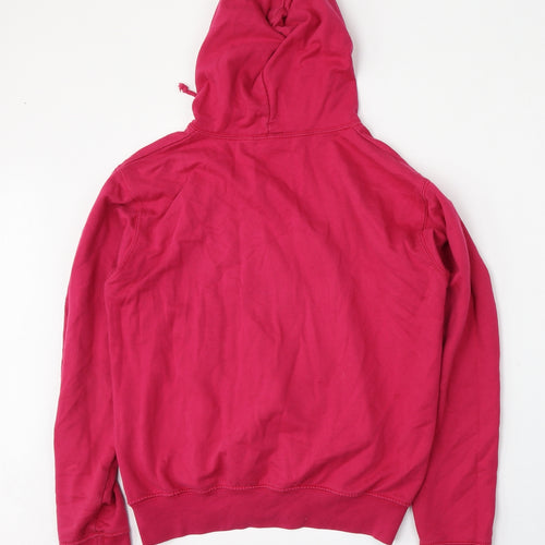 More Mile Womens Pink  Cotton Pullover Hoodie Size XS