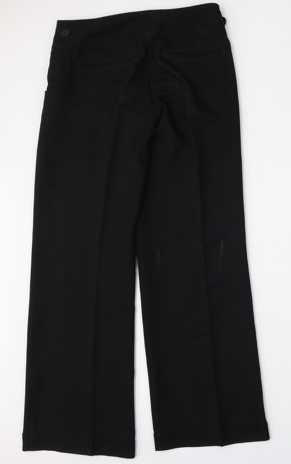 NEXT Girls Black  Polyester Cropped Trousers Size 14 Years L32 in Regular