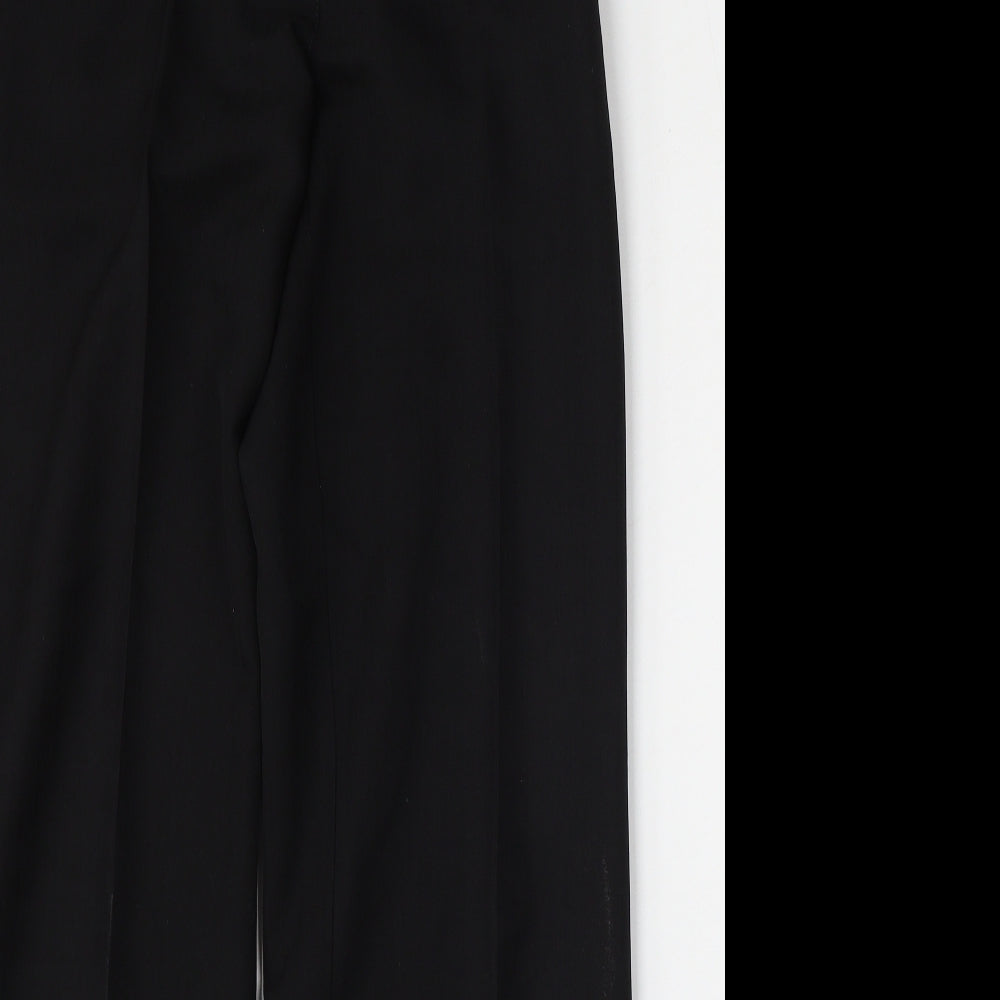 NEXT Girls Black  Polyester Cropped Trousers Size 14 Years L32 in Regular