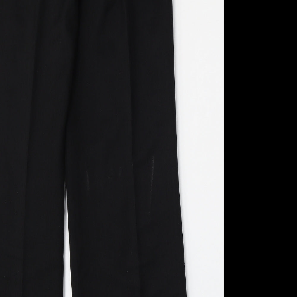 NEXT Girls Black  Polyester Cropped Trousers Size 14 Years L32 in Regular