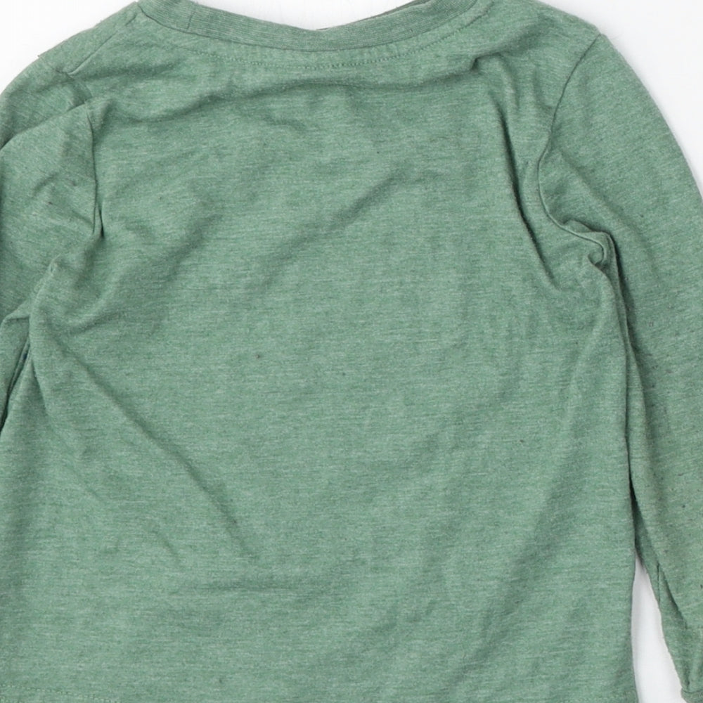 TU Boys Green  Polyester Basic T-Shirt Size 3-4 Years Round Neck  - Jurassic World