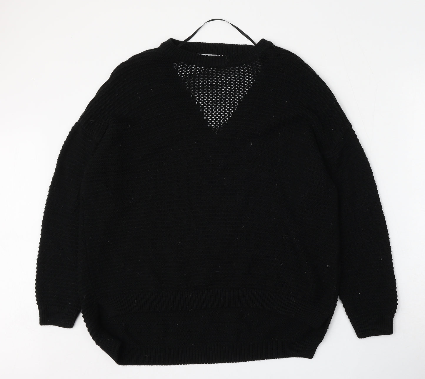 Atmosphere Womens Black Round Neck  Acrylic Pullover Jumper Size 10