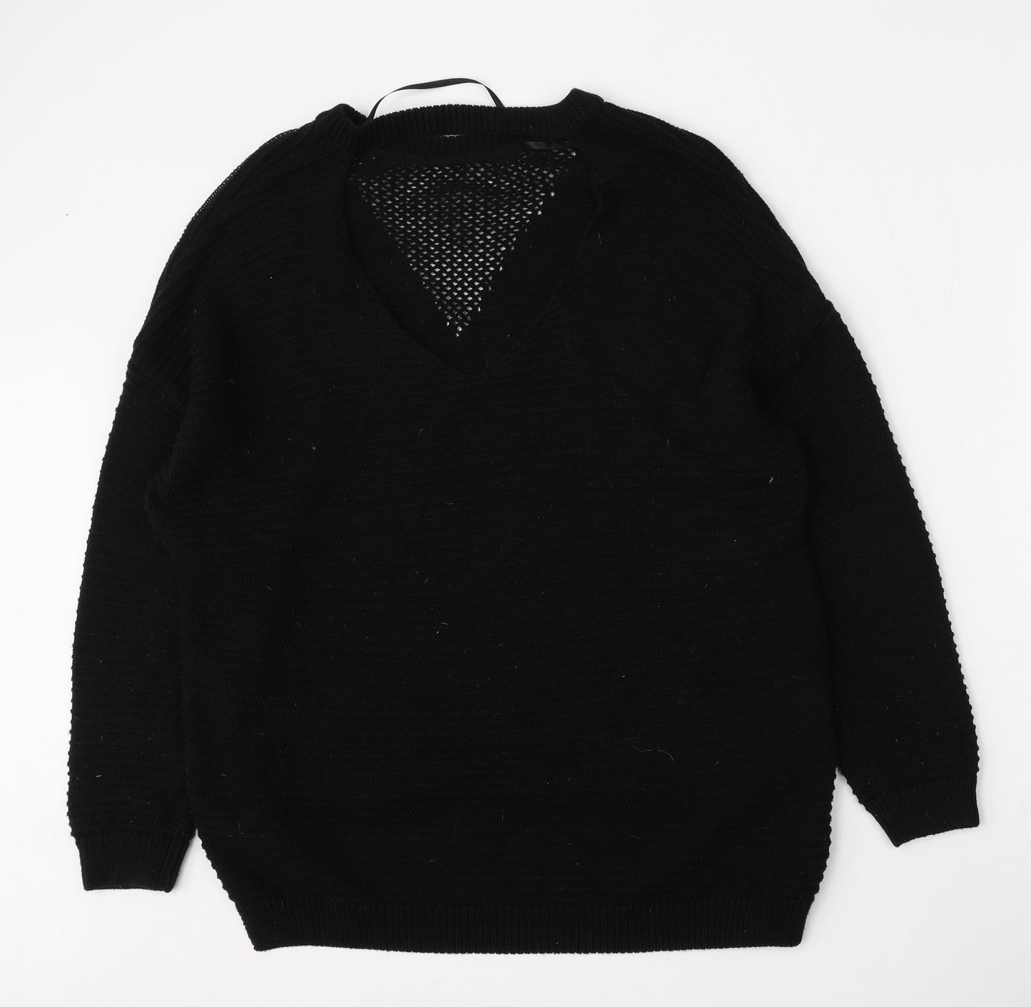 Atmosphere Womens Black Round Neck  Acrylic Pullover Jumper Size 10
