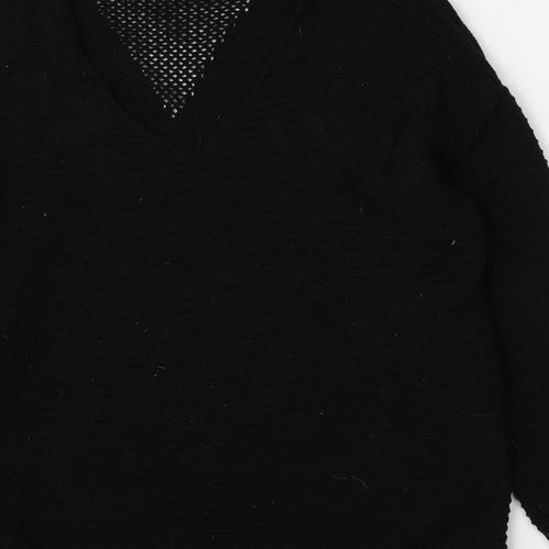Atmosphere Womens Black Round Neck  Acrylic Pullover Jumper Size 10