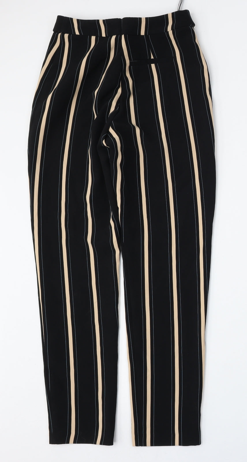 Topshop Womens Multicoloured Striped Polyester Trousers  Size 10 L28 in Regular Button