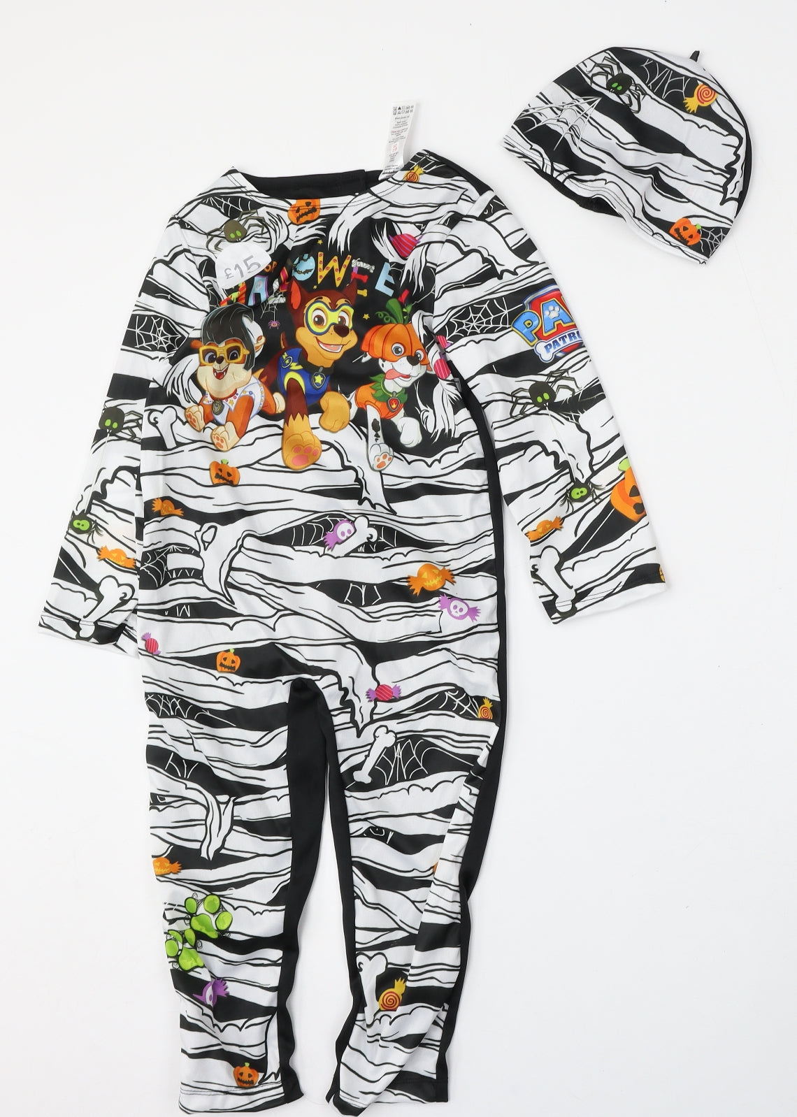 Paw Patrol Boys Multicoloured Geometric Polyester  One Piece Size 3-4 Years  Hook & Eye - Paw Patrol