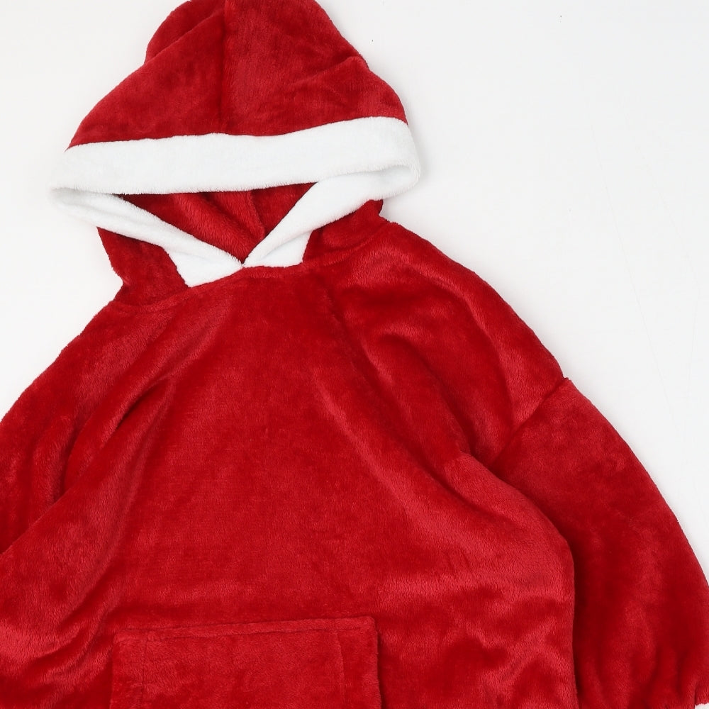 Dunelm Womens Red  Polyester Top Pyjama Top Size M   - Christmas