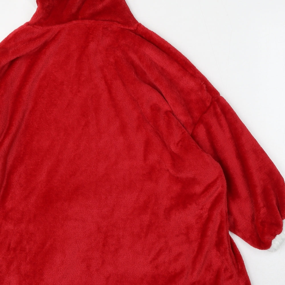 Dunelm Womens Red  Polyester Top Pyjama Top Size M   - Christmas