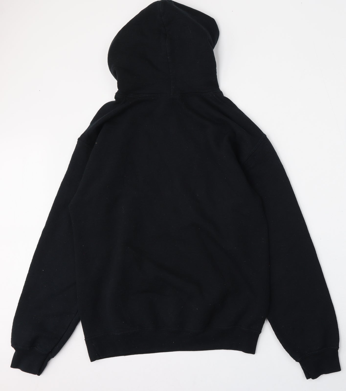 Gildan Mens Black  Cotton Pullover Hoodie Size S