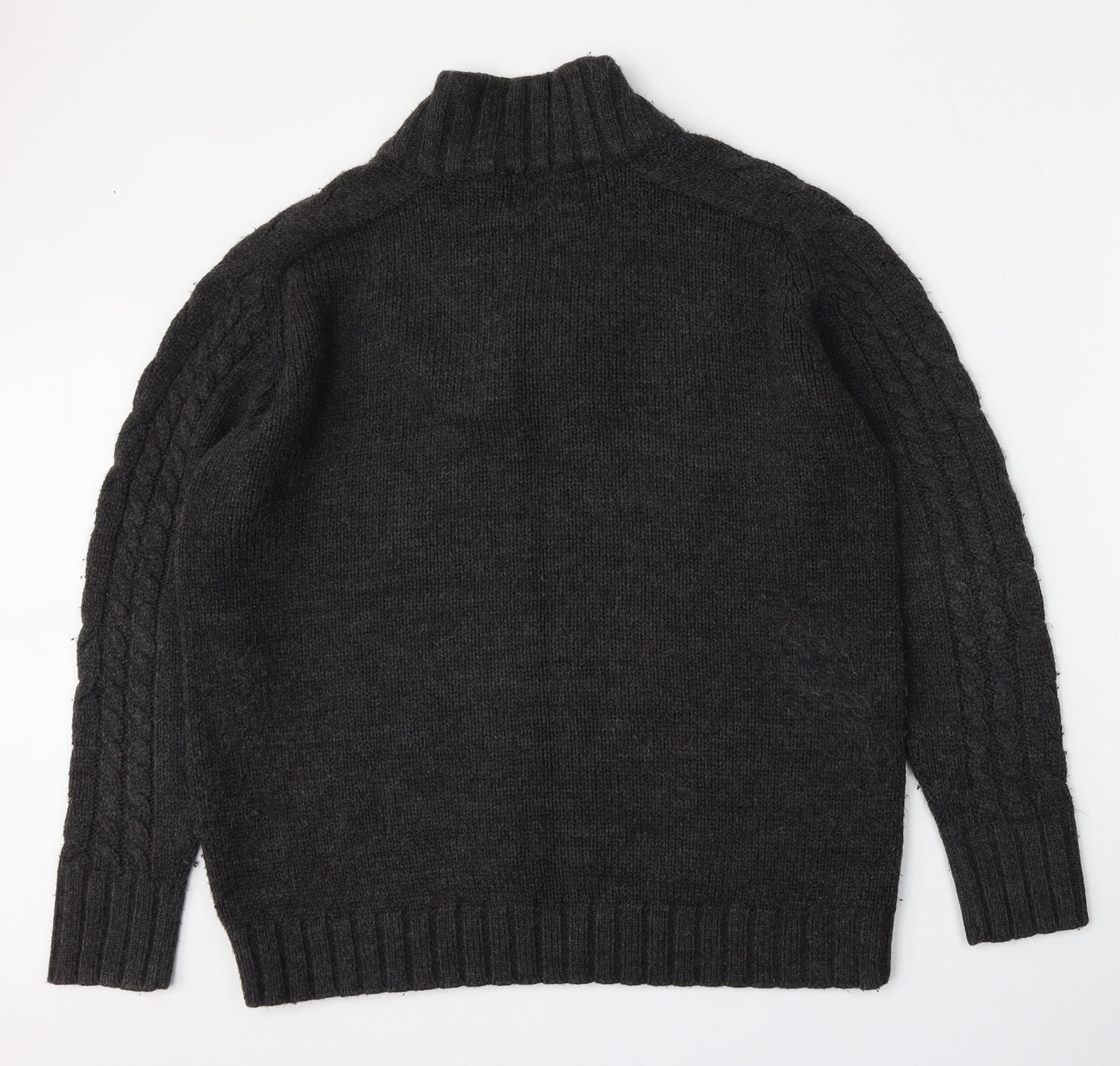 Cedar Wood State Mens Grey Roll Neck  Acrylic Pullover Jumper Size L
