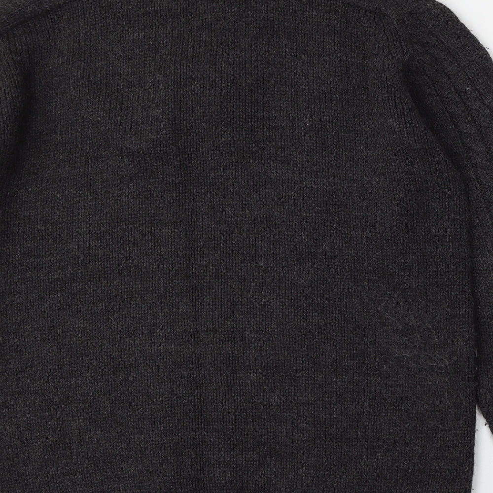Cedar Wood State Mens Grey Roll Neck  Acrylic Pullover Jumper Size L