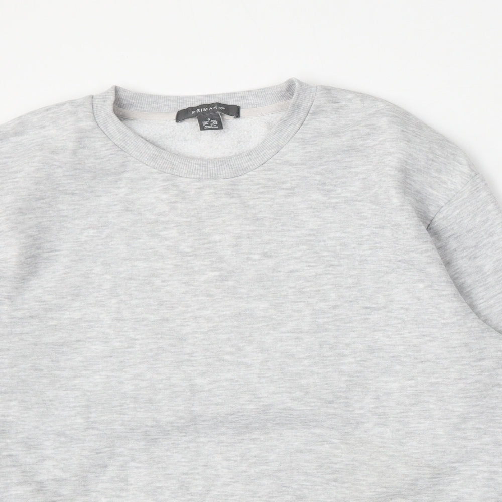 Primark Womens Grey  Polyester Pullover Sweatshirt Size 10