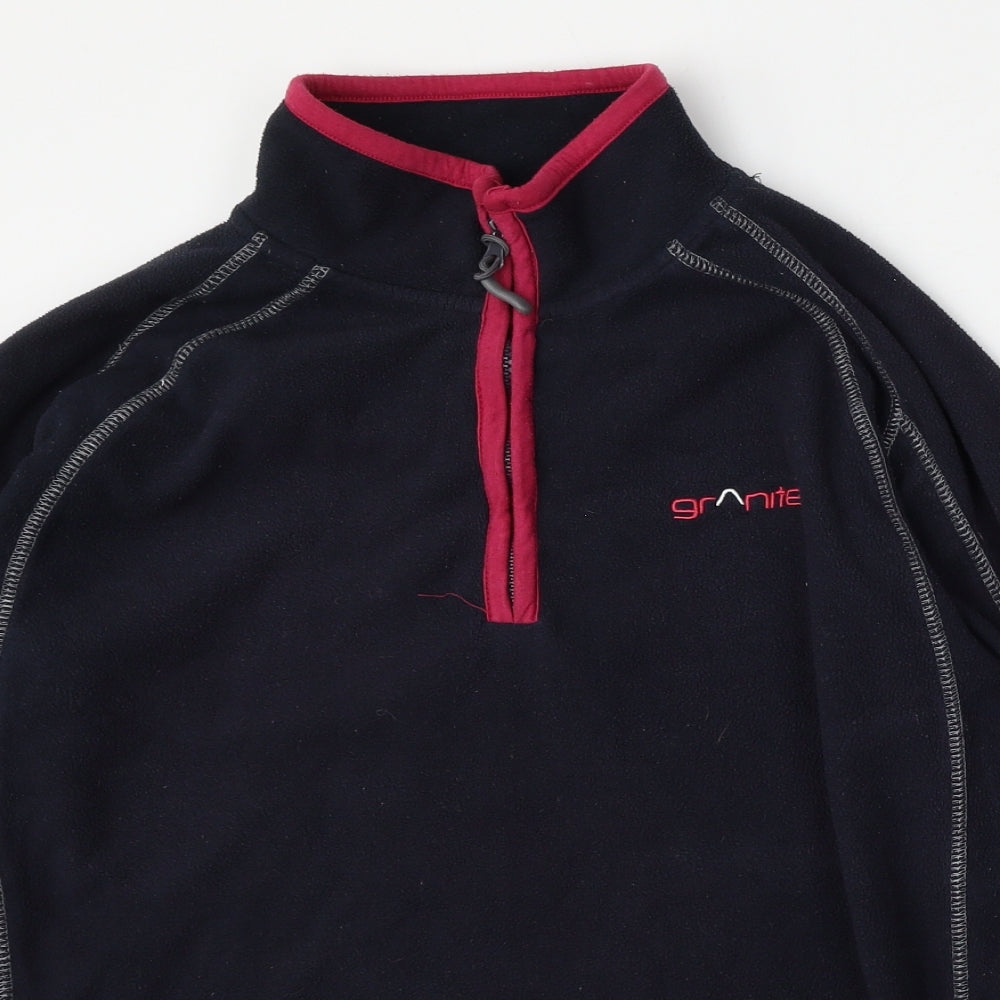 Granite Outdoors Womens Blue  Polyester Pullover Sweatshirt Size 12  Zip
