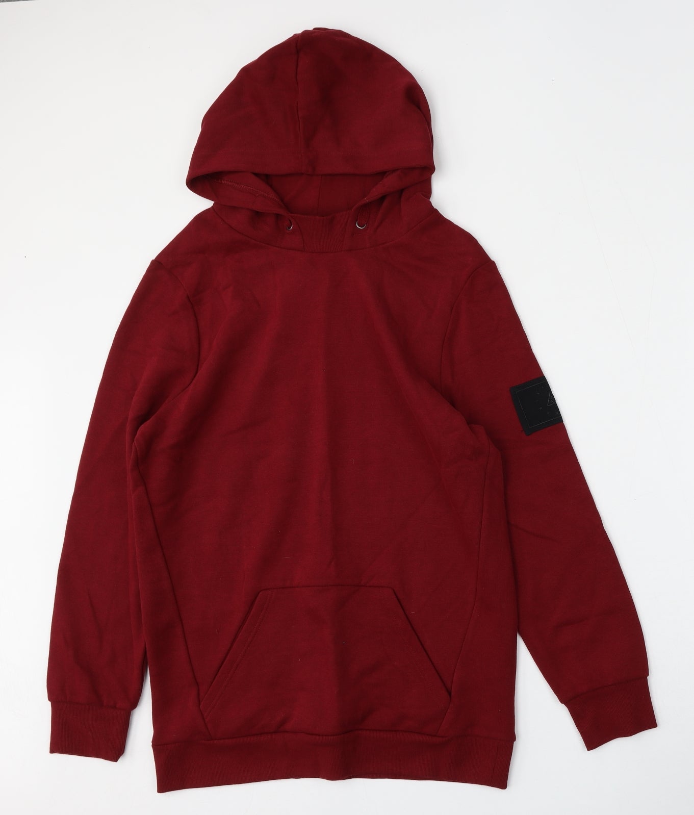River Island Boys Red  Cotton Pullover Hoodie Size 11-12 Years  Zip