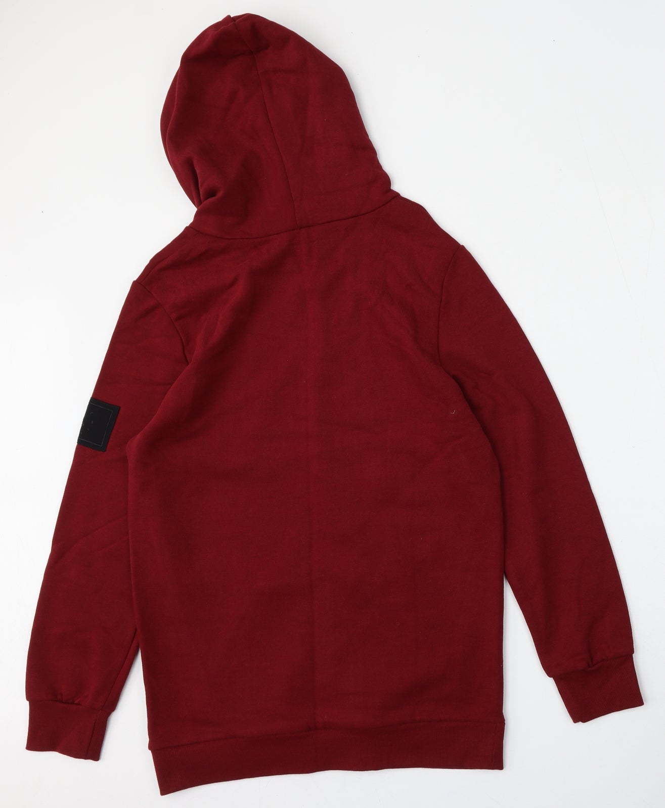 River Island Boys Red  Cotton Pullover Hoodie Size 11-12 Years  Zip