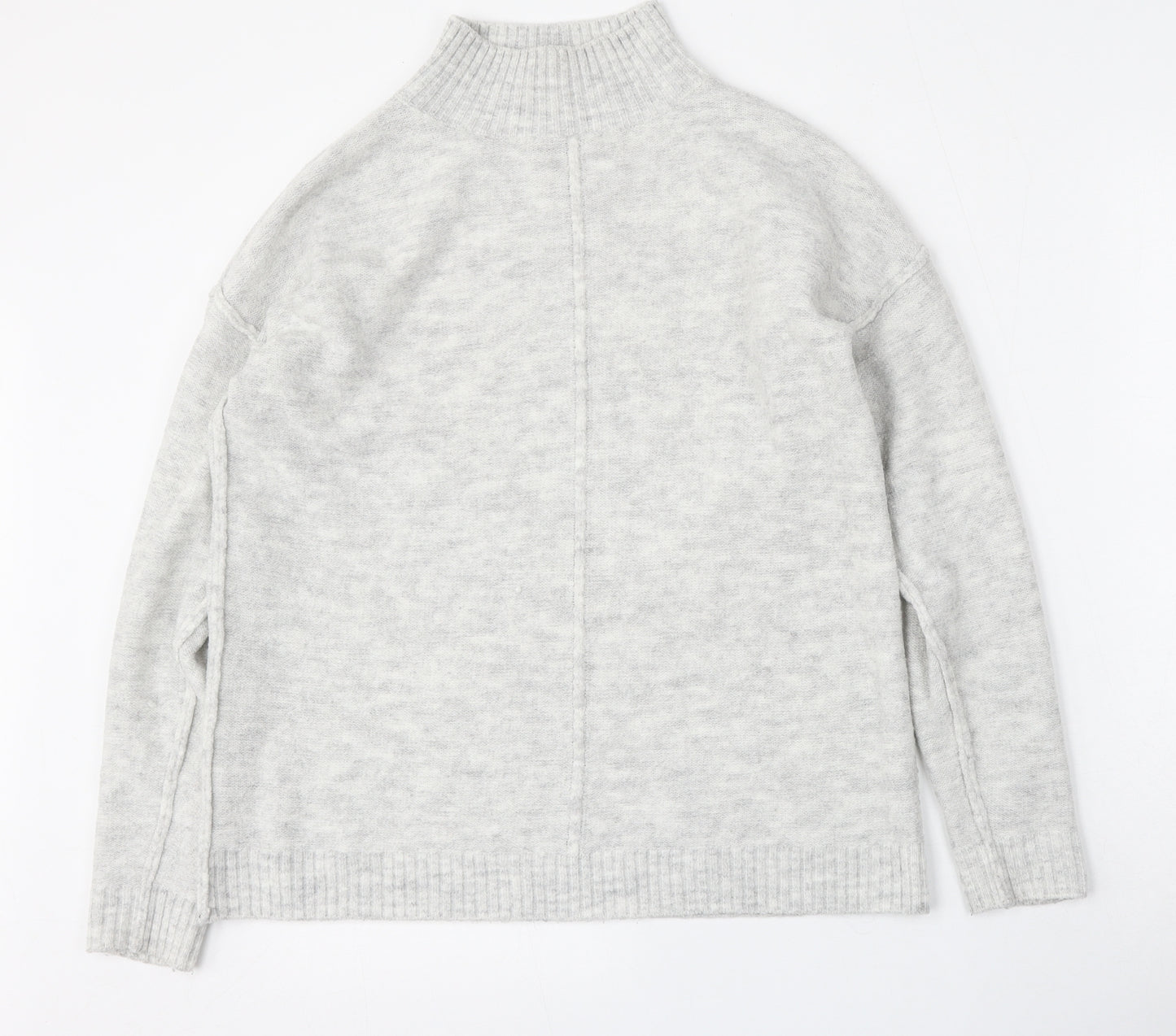 Primark Womens Grey Round Neck  Acrylic Pullover Jumper Size 6