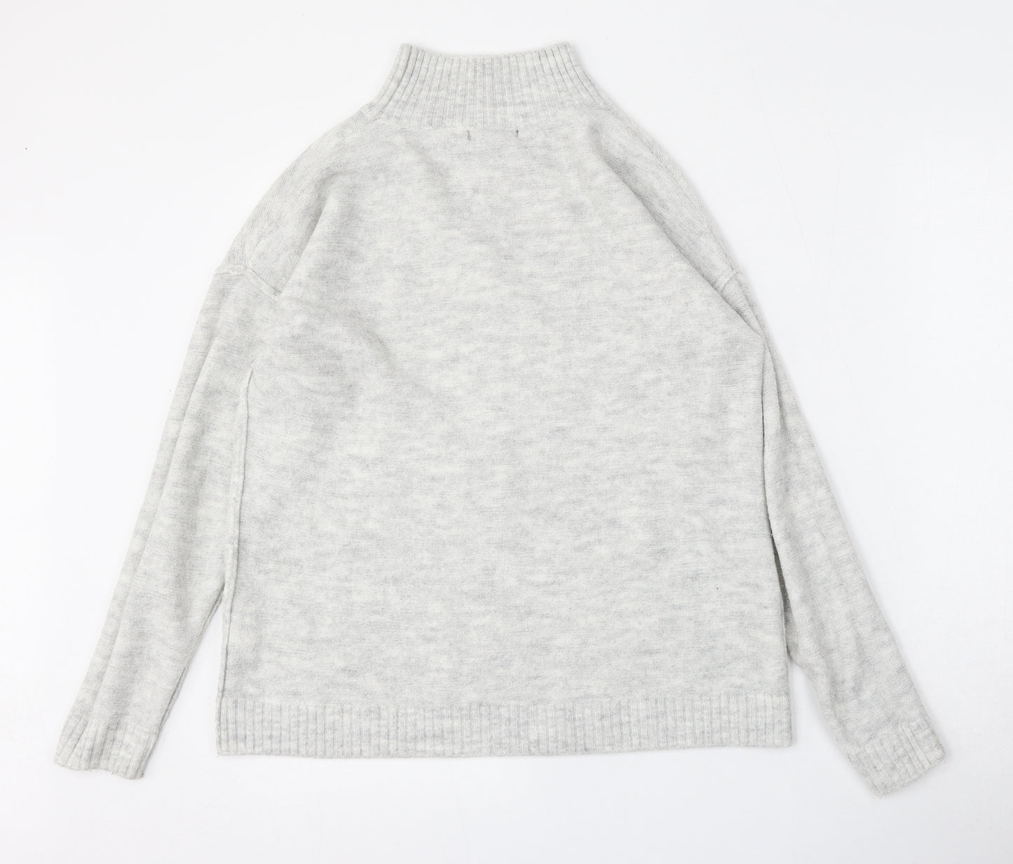Primark Womens Grey Round Neck  Acrylic Pullover Jumper Size 6