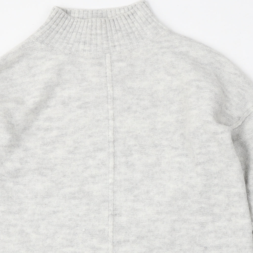 Primark Womens Grey Round Neck  Acrylic Pullover Jumper Size 6