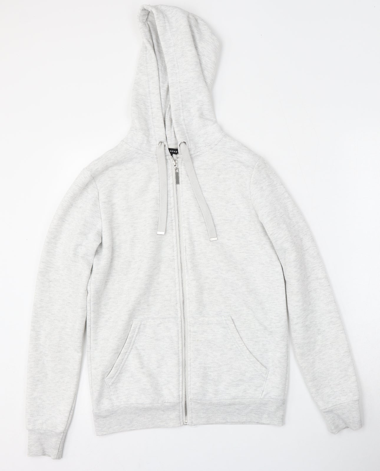 Peacocks Womens Grey  Polyester Full Zip Hoodie Size 8  Zip