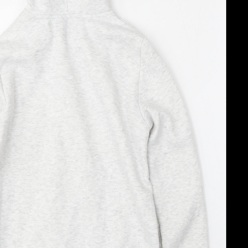 Peacocks Womens Grey  Polyester Full Zip Hoodie Size 8  Zip