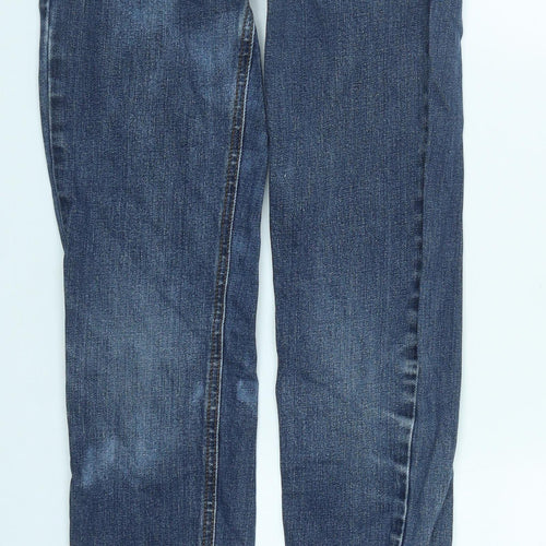 Inwear Mens Blue  Cotton Straight Jeans Size 27 in L30 in Regular Zip