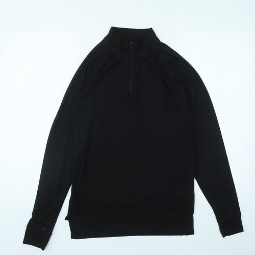 Parallel Mens Black  Polyester Pullover Sweatshirt Size S