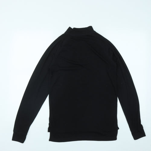 Parallel Mens Black  Polyester Pullover Sweatshirt Size S