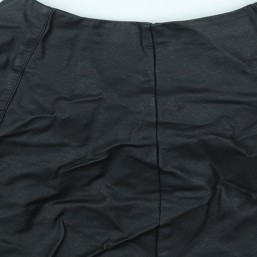 Primark Girls Black  Viscose Skater Skirt Size 13-14 Years  Regular Zip