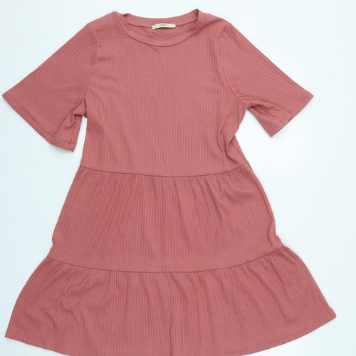George Womens Pink  Polyester Fit & Flare  Size 10  Round Neck