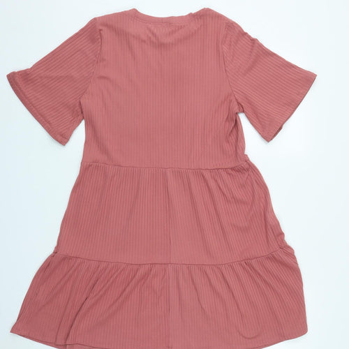 George Womens Pink  Polyester Fit & Flare  Size 10  Round Neck