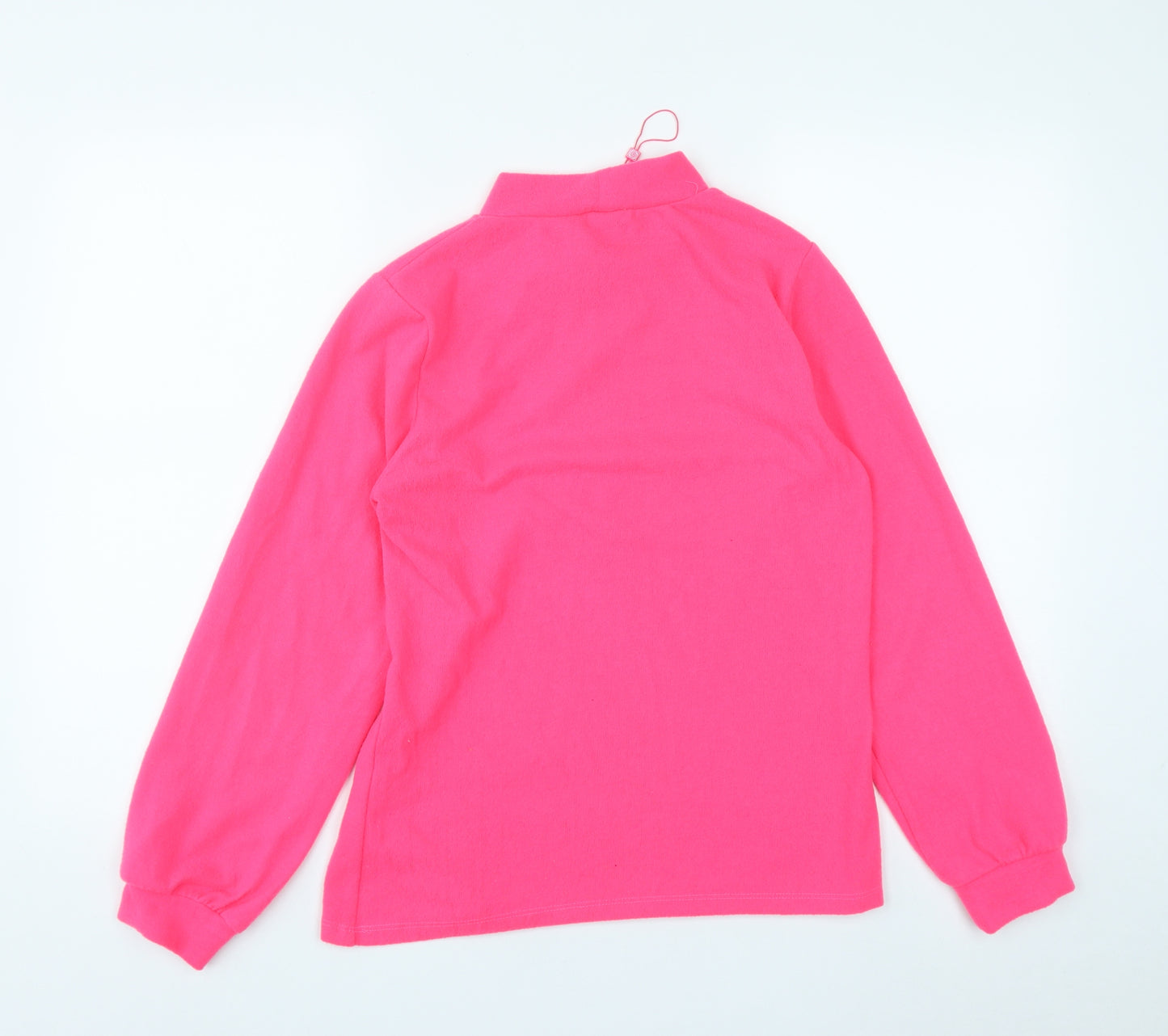 Savida Womens Pink Round Neck  Polyester Pullover Jumper Size L