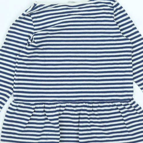 TU Girls Multicoloured Striped Cotton Fit & Flare  Size 18-24 Months  Round Neck