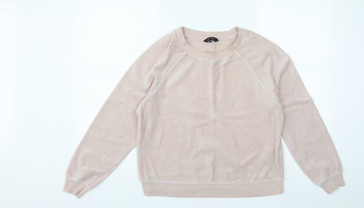 New Look Womens Pink Round Neck  Cotton Pullover Jumper Size 12