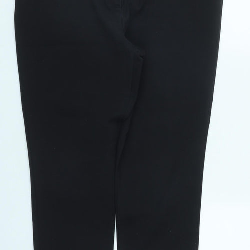 Warehouse Womens Black  Polyester Trousers  Size 14 L26 in Regular Zip