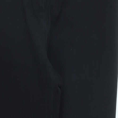 Warehouse Womens Black  Polyester Trousers  Size 14 L26 in Regular Zip