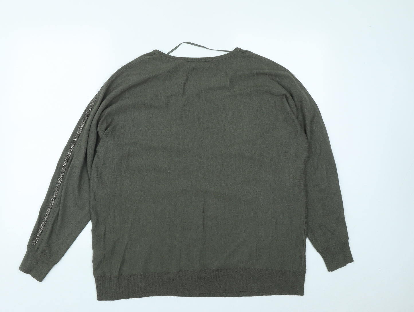 Primark Womens Green Round Neck  Viscose Pullover Jumper Size XL   - Size 18-20