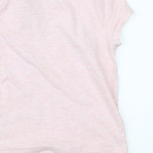 F&F Girls Pink  Cotton Basic T-Shirt Size 12-18 Months Round Neck