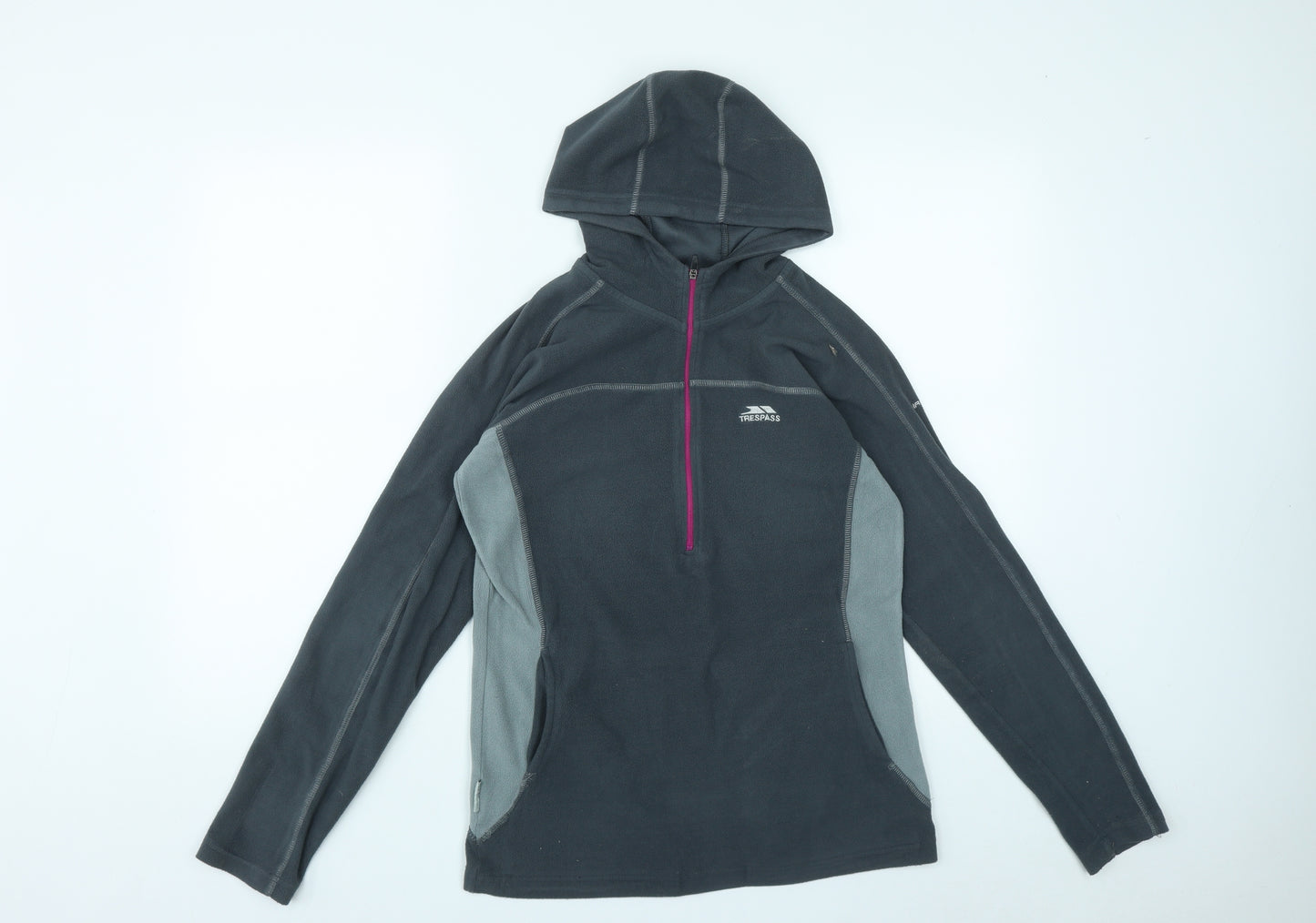 Trespass Womens Grey  Polyester Pullover Hoodie Size M  Zip