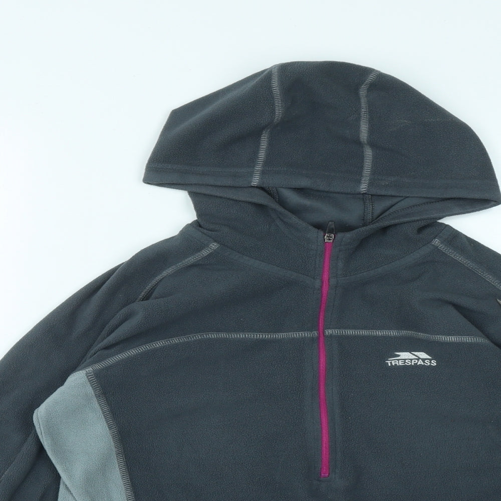 Trespass Womens Grey  Polyester Pullover Hoodie Size M  Zip