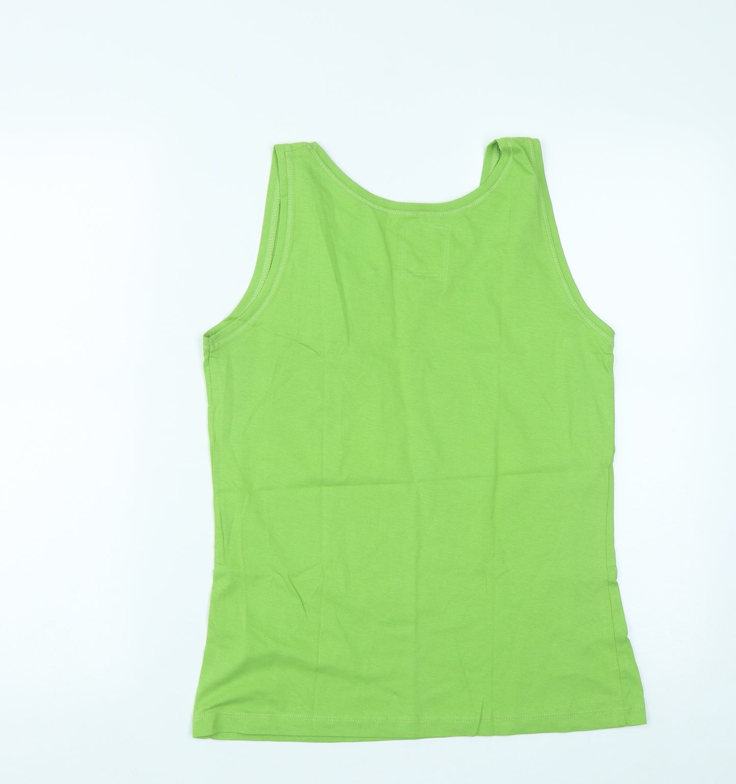 Leyenda & Co Womens Green  Cotton Basic Tank Size 16 Round Neck