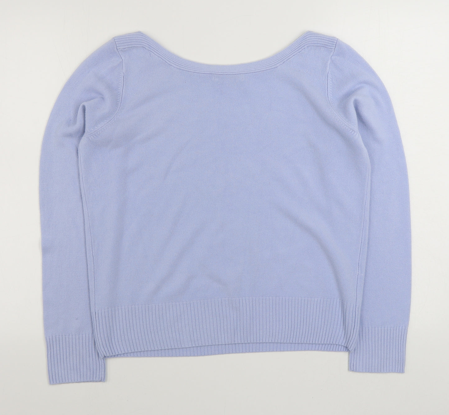 George Womens Purple Boat Neck  Acrylic Pullover Jumper Size 18