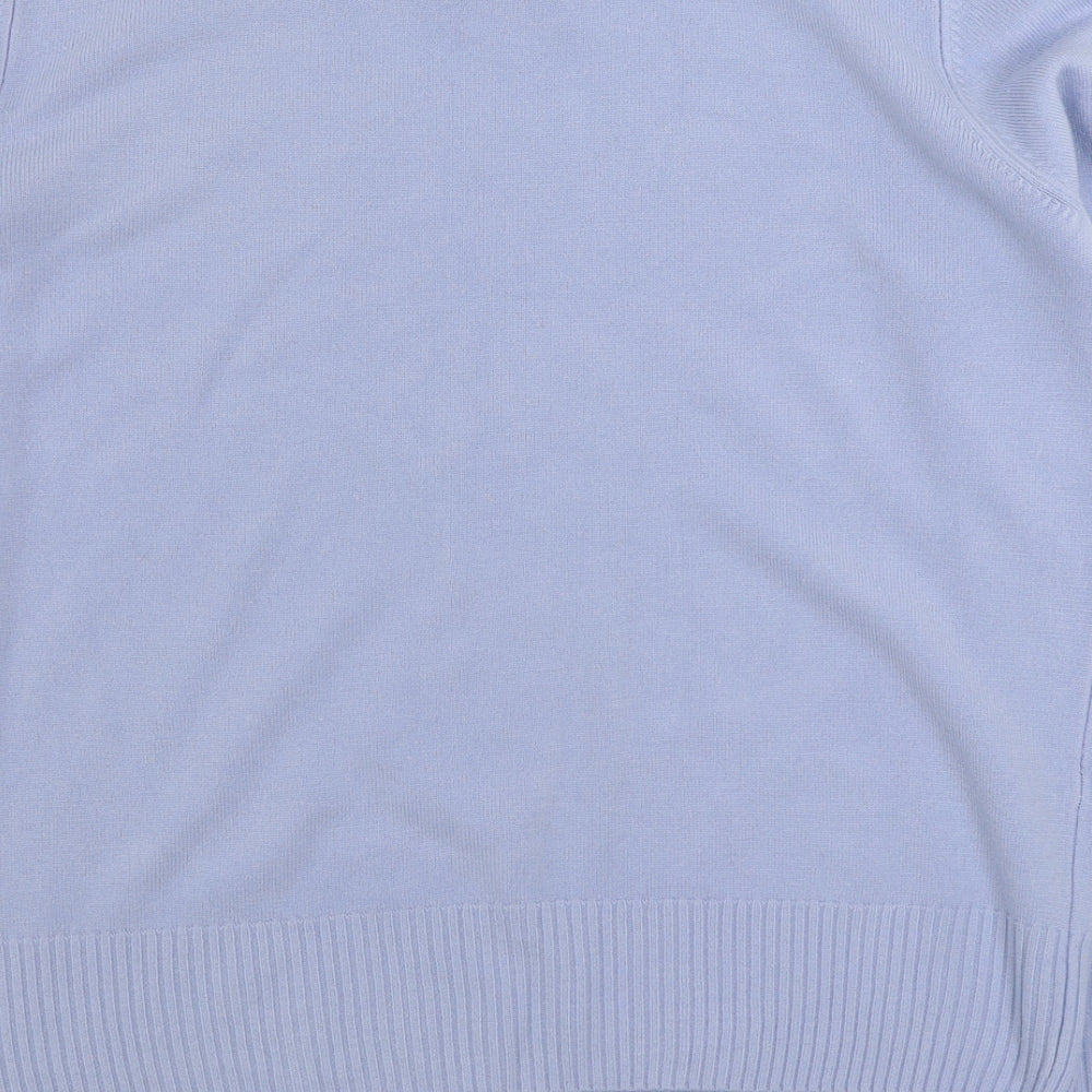 George Womens Purple Boat Neck  Acrylic Pullover Jumper Size 18