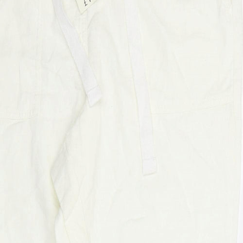 George Womens White  Viscose Trousers  Size 12 L26 in Regular