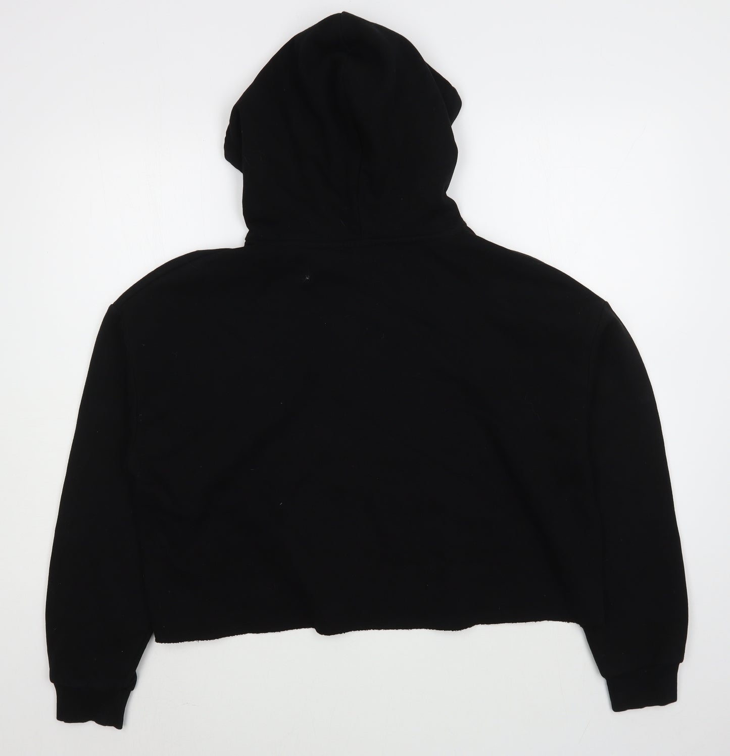 Primark Womens Black  Cotton Pullover Hoodie Size L  Pullover - Cropped