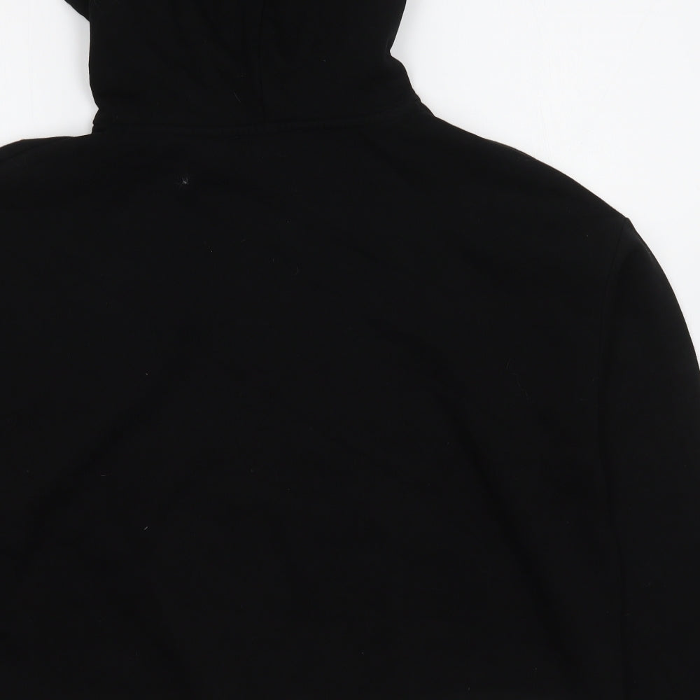 Primark Womens Black  Cotton Pullover Hoodie Size L  Pullover - Cropped