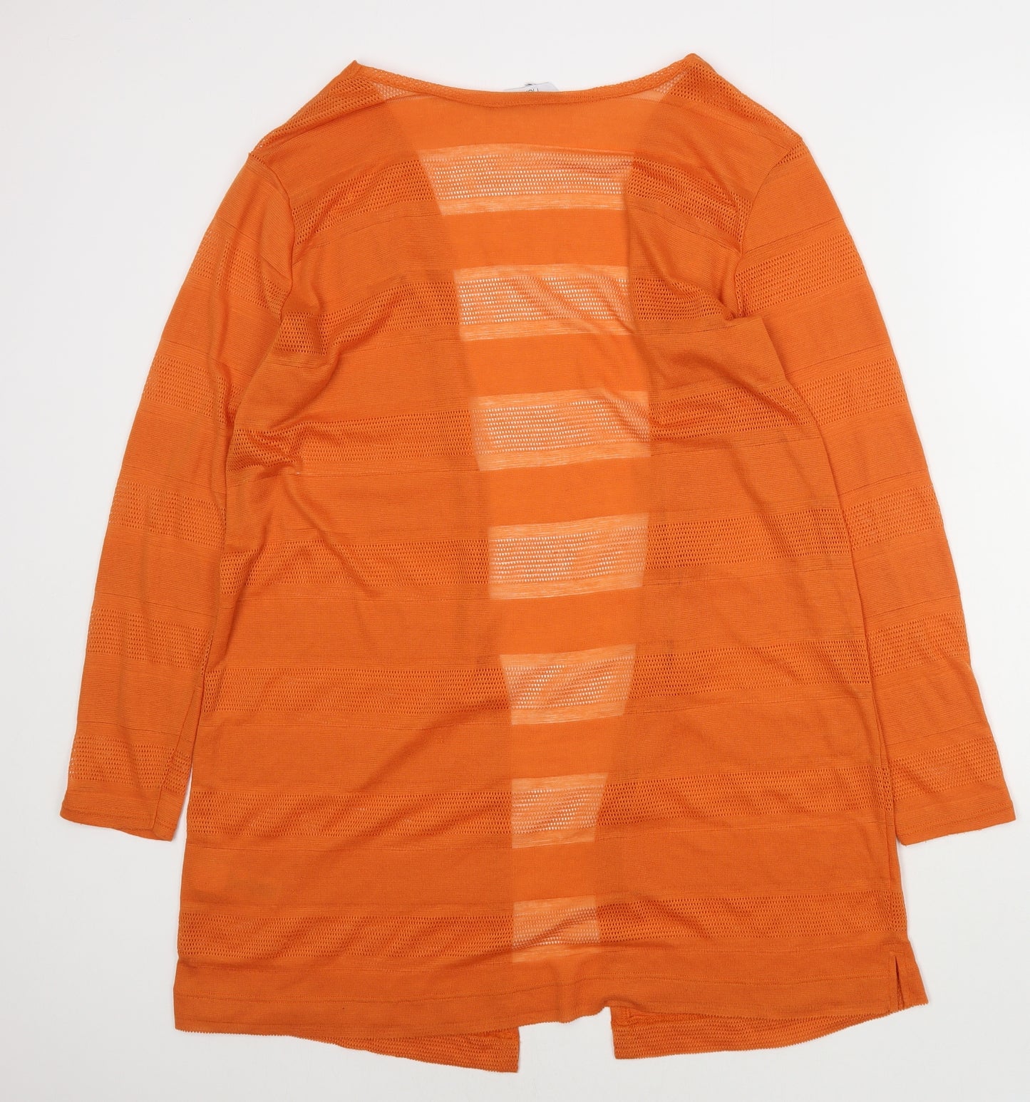 NEXT Womens Orange V-Neck  Polyester Cardigan Jumper Size 20