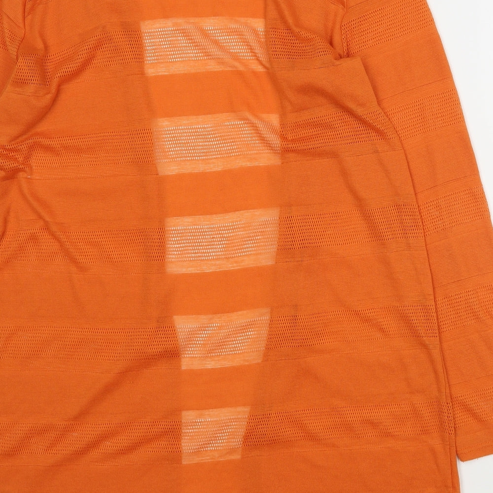 NEXT Womens Orange V-Neck  Polyester Cardigan Jumper Size 20